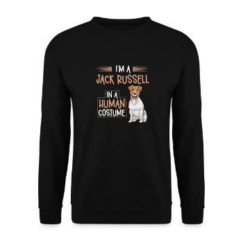 Jack Russell Terrier - Sweat-shirt Unisexe - noir - Devant - Alina (178cm) & Michal (187cm)