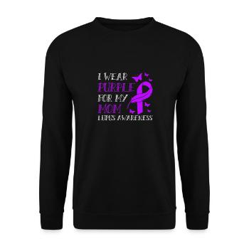 Ich Trage Lila Für Meine Mutter Lupus Awareness - Unisex Pullover - Schwarz - Vorne - Alina (178cm) & Michal (187cm)