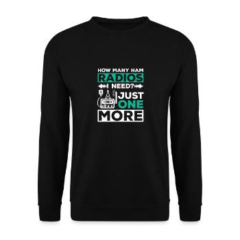 How Many Ham Radios I Need Antenna Signal Amateur - Unisex Sweatshirt - black - Front - Alina (178cm) & Michal (187cm)