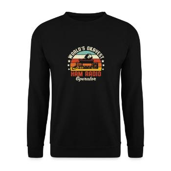 Réseau d’opérateurs de radio amateur Okayest Okayest de Vintage World - Sweat-shirt Unisexe - noir - Devant - Alina (178cm) & Michal (187cm)