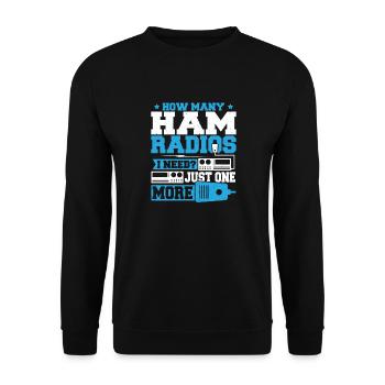 How Many Ham Radios I Need Frequency Radio Lover - Unisex Sweatshirt - black - Front - Alina (178cm) & Michal (187cm)