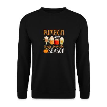 Pumpkin spice is my favorite season of autumn - Unisex Sweatshirt - black - Front - Alina (178cm) & Michal (187cm)