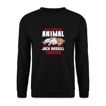 Jack Russell Terrier - Sweat-shirt Unisexe - noir - Devant - Alina (178cm) & Michal (187cm)