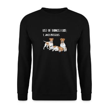 Jack Russell Terrier - Unisex Pullover - Schwarz - Vorne - Alina (178cm) & Michal (187cm)