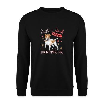 Jack Russell Terrier - Sweat-shirt Unisexe - noir - Devant - Alina (178cm) & Michal (187cm)