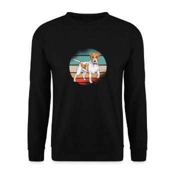 Jack Russell Terrier - Sweat-shirt Unisexe - noir - Devant - Alina (178cm) & Michal (187cm)