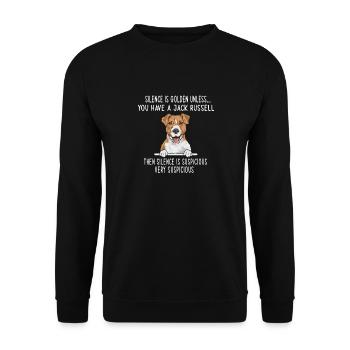 Jack Russell Terrier - Unisex Pullover - Schwarz - Vorne - Alina (178cm) & Michal (187cm)
