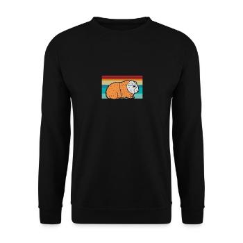 Amoureux du cochon d’Inde Propriétaire du cochon d’Inde - Sweat-shirt Unisexe - noir - Devant - Alina (178cm) & Michal (187cm)