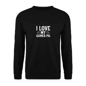 Amoureux du cochon d’Inde Propriétaire du cochon d’Inde - Sweat-shirt Unisexe - noir - Devant - Alina (178cm) & Michal (187cm)