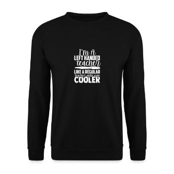 Left Handers Left Handed - Unisex Sweatshirt - black - Front - Alina (178cm) & Michal (187cm)