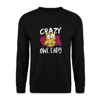 Owlets Nocturnal Bird Lover Owl Lady Birds Of Prey - Unisex Sweatshirt - black - Front - Alina (178cm) & Michal (187cm)