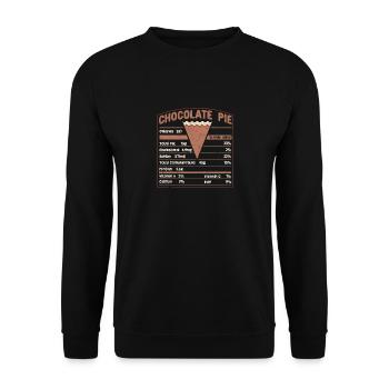 Thanksgiving Christmas Chocolate Cake Nutritional Value - Unisex Sweatshirt - black - Front - Alina (178cm) & Michal (187cm)