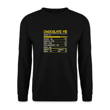 Thanksgiving Christmas Chocolate Cake Nutritional Angling - Unisex Sweatshirt - black - Front - Alina (178cm) & Michal (187cm)