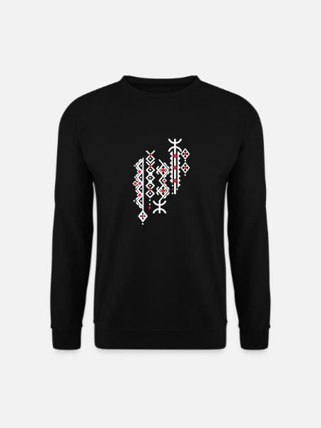 AMAZIGH BERBER KABYLE Z AMAZIGH KABYLE MOTIV - Unisex Pullover - Schwarz