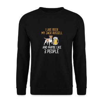 Jack Russell Terrier - Sweat-shirt Unisexe - noir - Devant - Alina (178cm) & Michal (187cm)