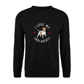 Jack Russell Terrier - Sweat-shirt Unisexe - noir - Devant - Alina (178cm) & Michal (187cm)