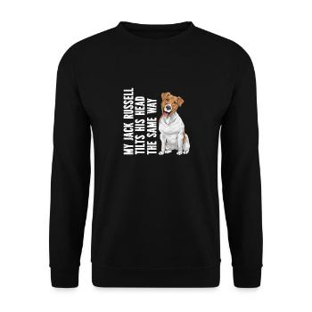 Jack Russell Terrier - Sweat-shirt Unisexe - noir - Devant - Alina (178cm) & Michal (187cm)