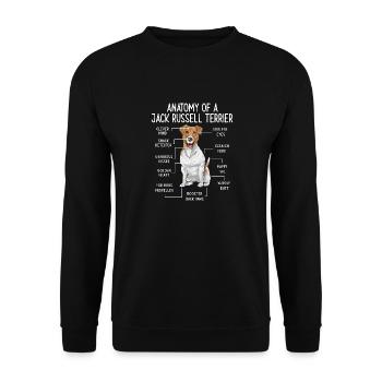 Jack Russell Terrier - Sweat-shirt Unisexe - noir - Devant - Alina (178cm) & Michal (187cm)