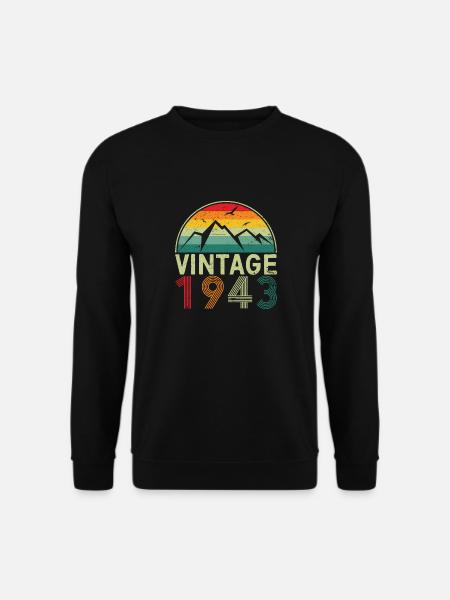 Jahrgang 1943 80. Geburtstag 80 Jahre Limitiert Editi - Unisex Pullover - Schwarz