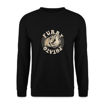 Furry Potato Cavy Lover Guniea Pig Rodent - Unisex Sweatshirt - black - Front - Alina (178cm) & Michal (187cm)