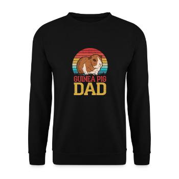 Guinea Pig Dad Rodent Cavy Lover - Unisex Sweatshirt - black - Front - Alina (178cm) & Michal (187cm)