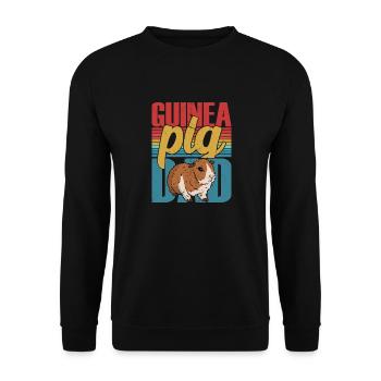 Guinea Pig Dad Cavy Lover Rodent - Unisex Sweatshirt - black - Front - Alina (178cm) & Michal (187cm)