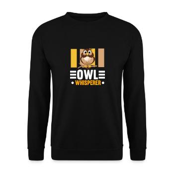 Owl Whisperer Ornithologist Birds Of Prey Nocturna - Unisex Pullover - Schwarz - Vorne - Alina (178cm) & Michal (187cm)