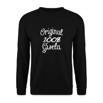 Original 100% Gisela - Unisex Pullover - Schwarz - Vorne - Alina (178cm) & Michal (187cm)