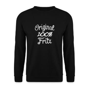 Original 100% Fritz - Sweat-shirt Unisexe - noir - Devant - Alina (178cm) & Michal (187cm)