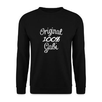 Original 100% Gabi - Unisex Pullover - Schwarz - Vorne - Alina (178cm) & Michal (187cm)