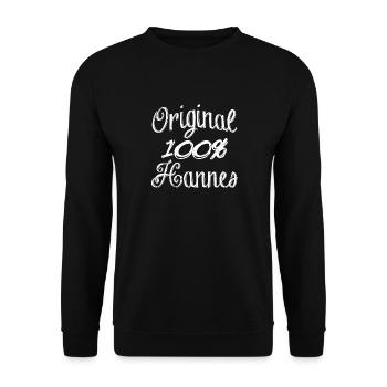 Original 100% Hannes - Unisex Sweatshirt - black - Front - Alina (178cm) & Michal (187cm)
