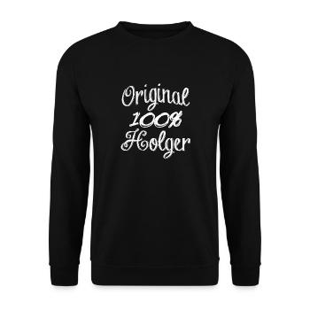 Original 100% Holger - Sweat-shirt Unisexe - noir - Devant - Alina (178cm) & Michal (187cm)