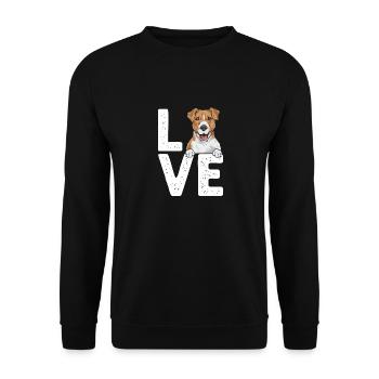 Jack Russell Terrier - Unisex Pullover - Schwarz - Vorne - Alina (178cm) & Michal (187cm)