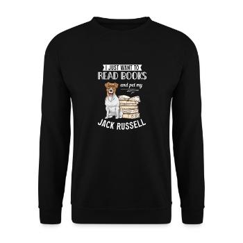 Jack Russell Terrier - Sweat-shirt Unisexe - noir - Devant - Alina (178cm) & Michal (187cm)