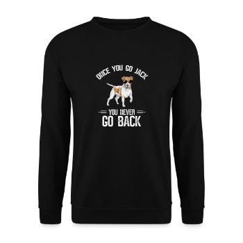 Jack Russell Terrier - Unisex Pullover - Schwarz - Vorne - Alina (178cm) & Michal (187cm)