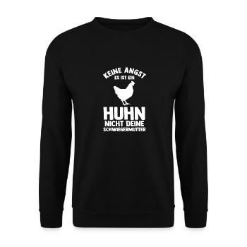 Huhn Landwirt Bauernhof Hühner - Unisex Pullover - Schwarz - Vorne - Alina (178cm) & Michal (187cm)