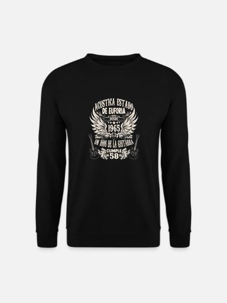 guitarists rocker birthday band vintage 1965 - Unisex Pullover - Schwarz