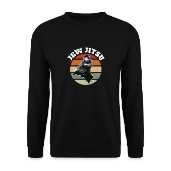 Jitsu juif drôle rabbin juif arts martiaux BJJ Jiu - Sweat-shirt Unisexe - noir - Devant - Alina (178cm) & Michal (187cm)