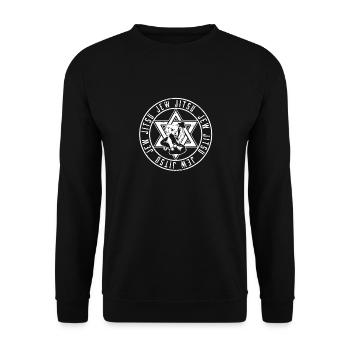 Juif Jitsu Drôle Arts Martiaux Juifs Jiu Jitsu BJJ - Sweat-shirt Unisexe - noir - Devant - Alina (178cm) & Michal (187cm)