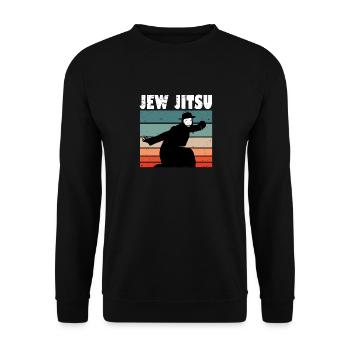 Jitsu juif drôle Jiu Jitsu juif arts martiaux - Sweat-shirt Unisexe - noir - Devant - Alina (178cm) & Michal (187cm)