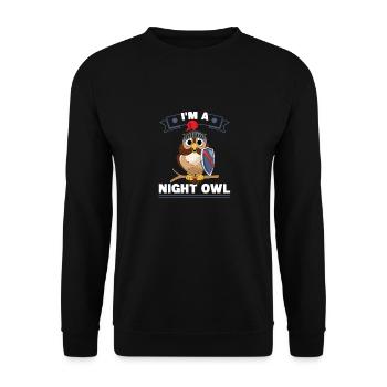 I'm A Knight Owl Birds Of Prey Owlets Enthusiast - Unisex Sweatshirt - black - Front - Alina (178cm) & Michal (187cm)