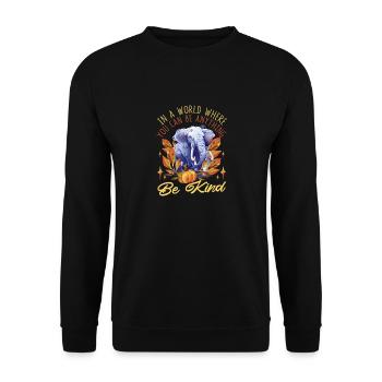 In einer Welt, in der man alles sein kann - Unisex Pullover - Schwarz - Vorne - Alina (178cm) & Michal (187cm)