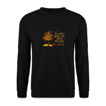 Dans un monde où vous pouvez être n’importe quoi, soyez - Sweat-shirt Unisexe - noir - Devant - Alina (178cm) & Michal (187cm)