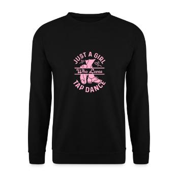Juste une fille qui aime les claquettes Tap Dancing Tap Da - Sweat-shirt Unisexe - noir - Devant - Alina (178cm) & Michal (187cm)