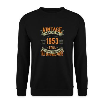 Célébrons 70 ans de génial depuis 1953 - Sweat-shirt Unisexe - noir - Devant - Alina (178cm) & Michal (187cm)