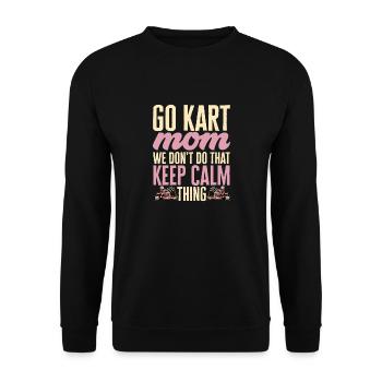 Go Kart Racing Karting Karting - Unisex Sweatshirt - black - Front - Alina (178cm) & Michal (187cm)