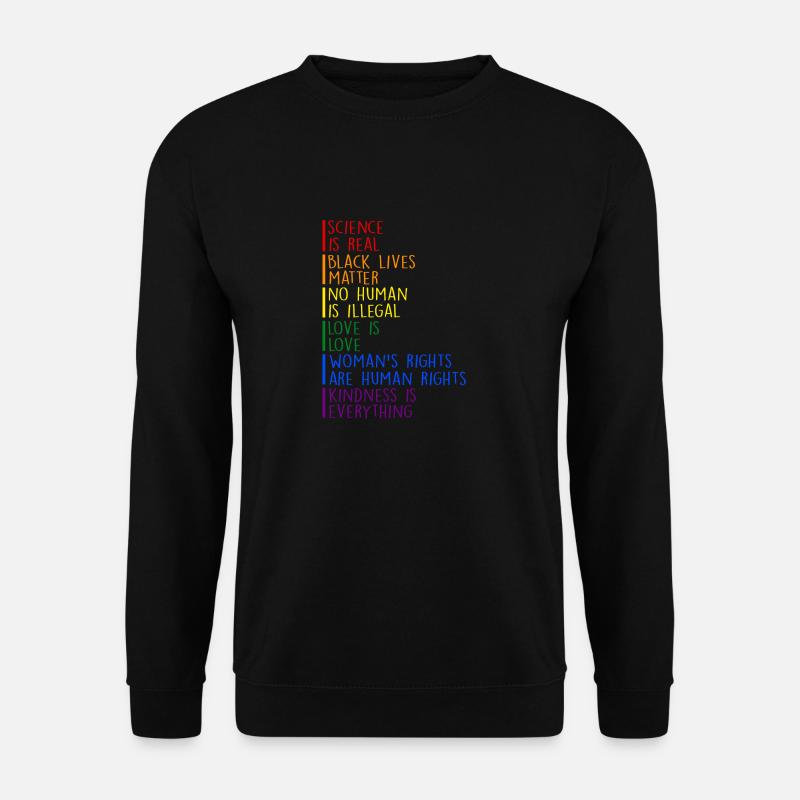 Gay-Pride-Wissenschaft ist echt Black Lives Matter - Unisex Pullover - Schwarz