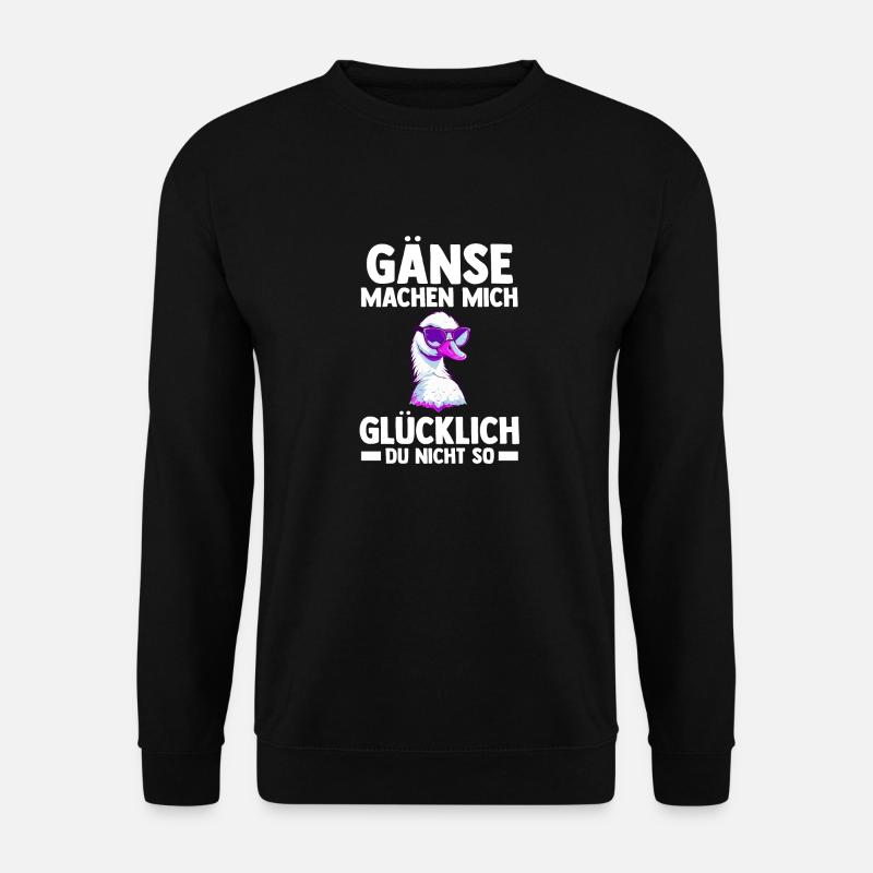 Gans Gänse - Unisex Pullover - Schwarz