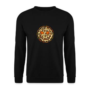 Autumn Vibes Groovy Grateful Retro Hello Autumn - Unisex Sweatshirt - black - Front - Alina (178cm) & Michal (187cm)