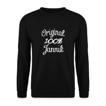 Original 100% Jannik - Unisex Sweatshirt - black - Front - Alina (178cm) & Michal (187cm)